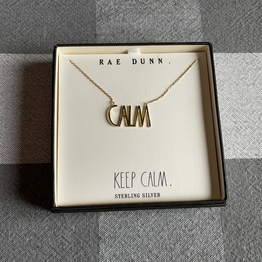 Rae Dunn Calm necklace NWOT